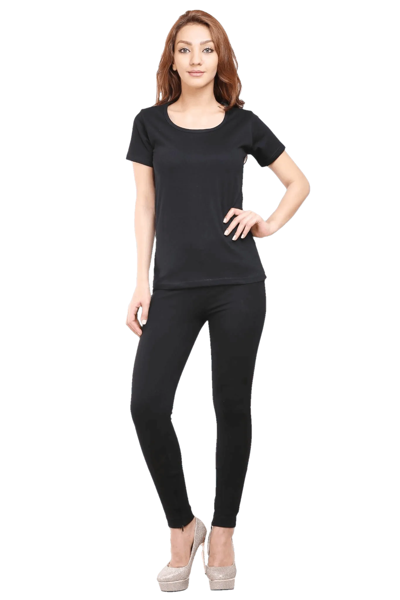 Womens Half Sleeve T Shirt - Solid