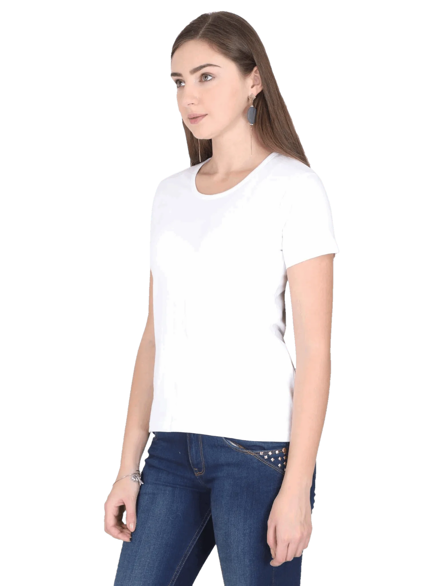 Womens Half Sleeve T Shirt - Solid