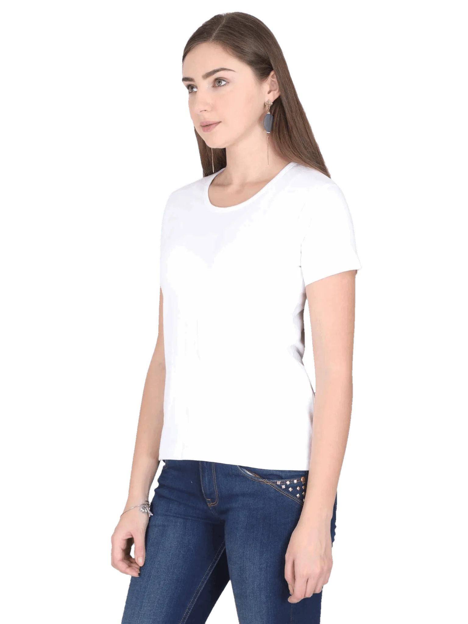 Womens Half Sleeve T Shirt - Solid