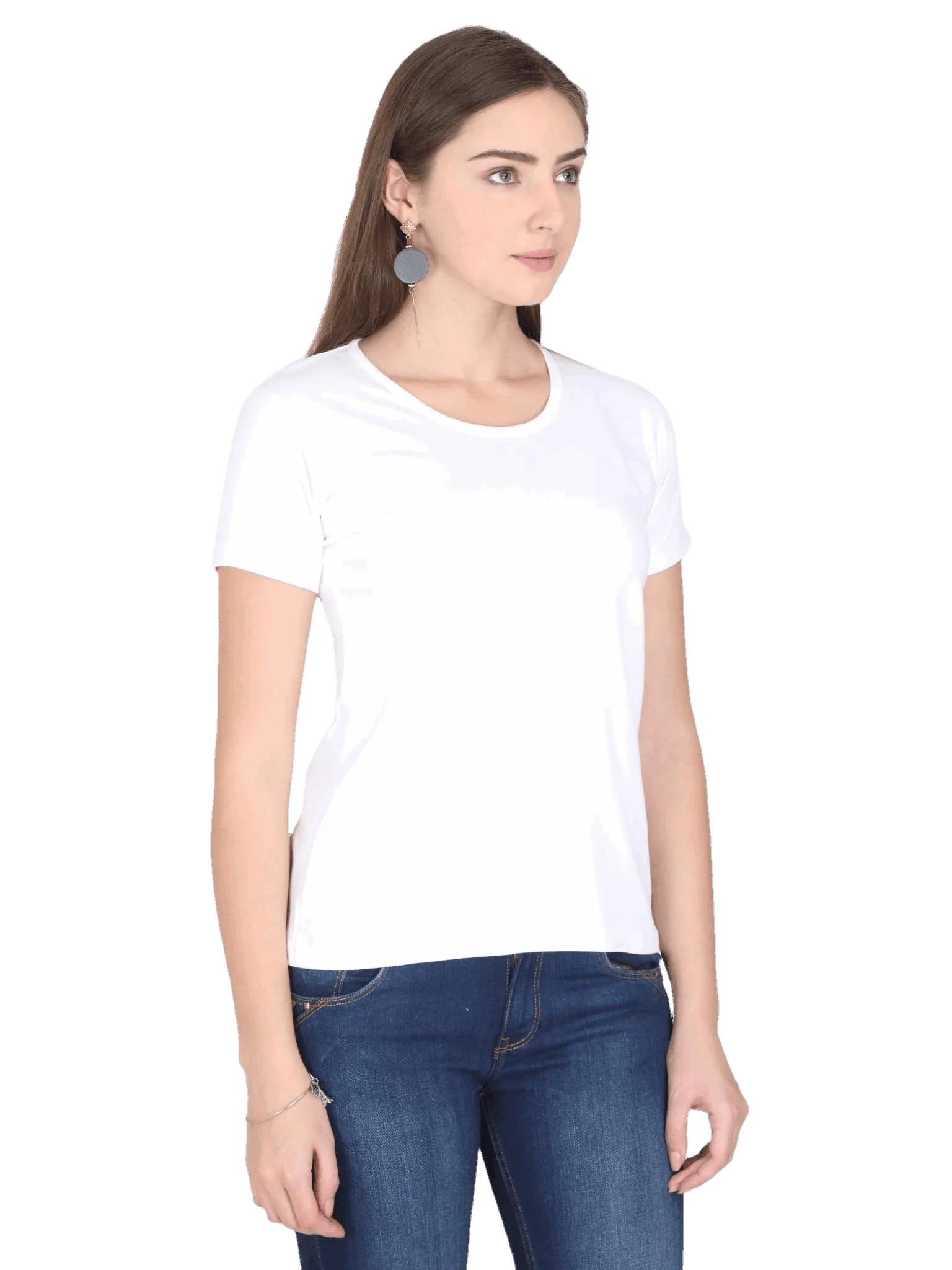 Womens Half Sleeve T Shirt - Solid