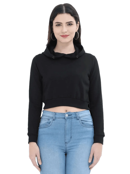 Crop Hoodie - Solid