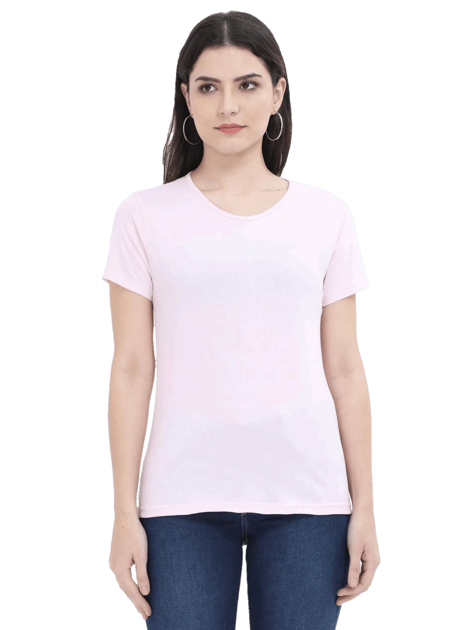 Womens Half Sleeve T Shirt - Solid