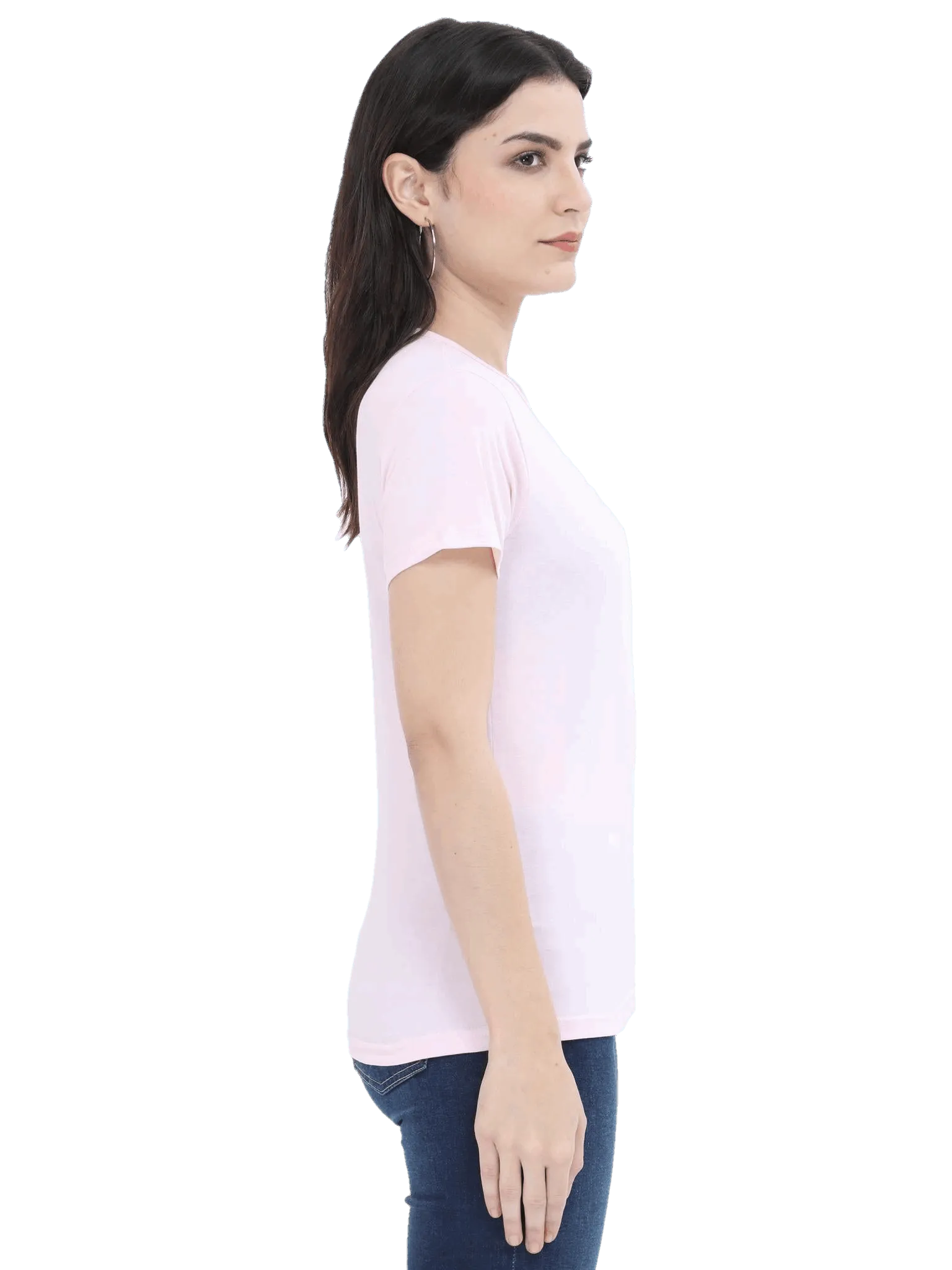 Womens Half Sleeve T Shirt - Solid