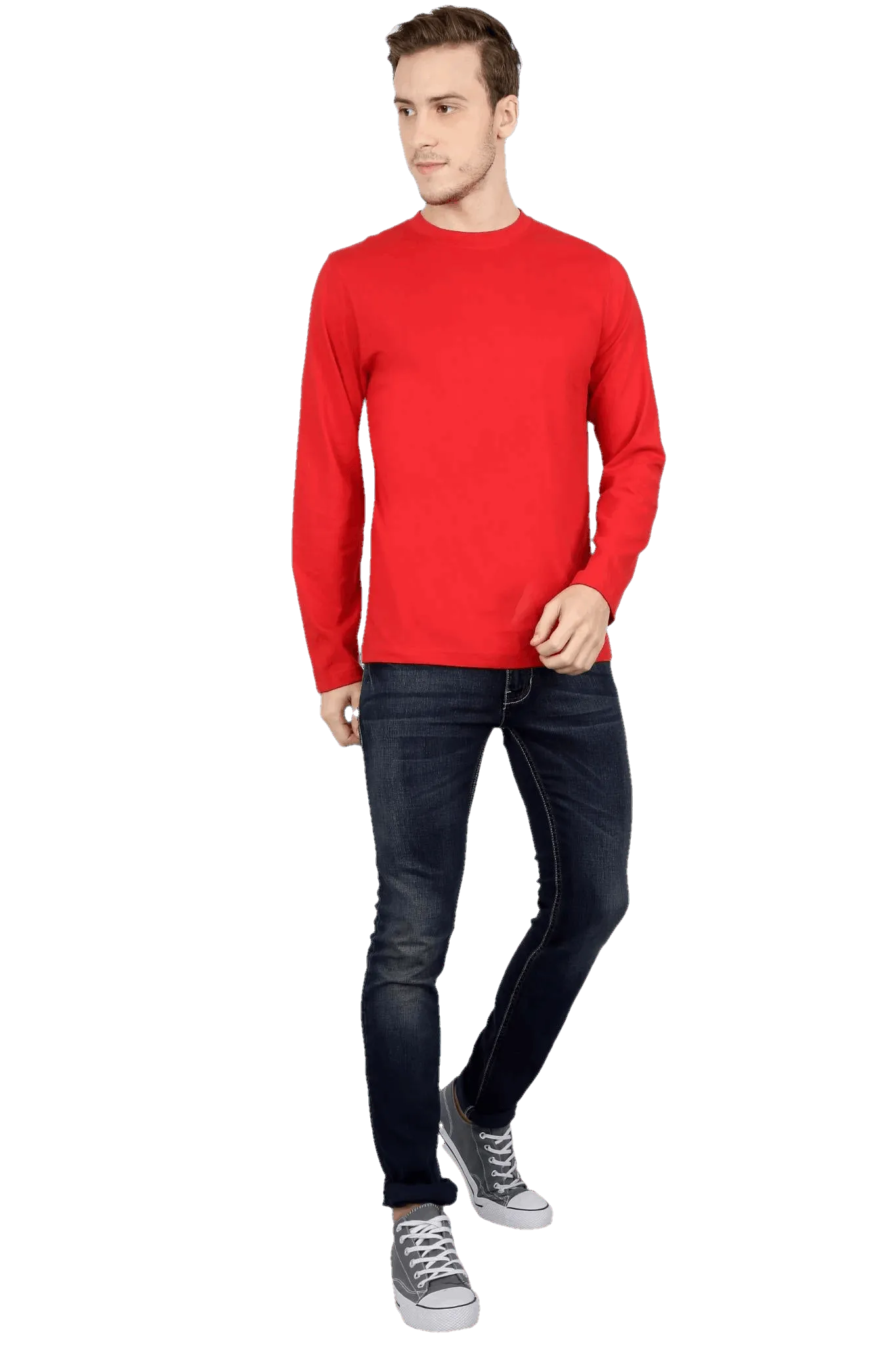 Mens Full Sleeve T Shirt - Solid