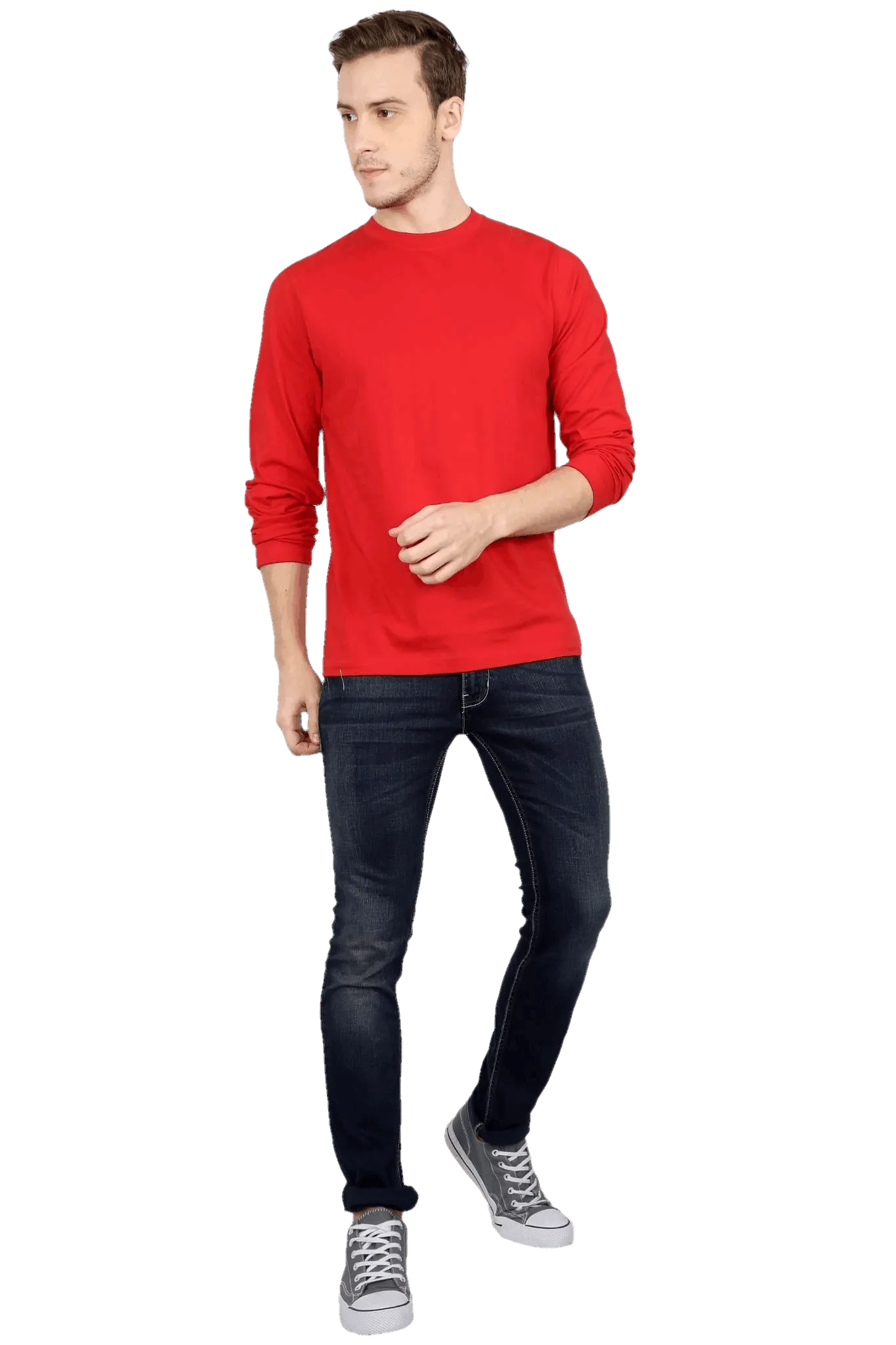 Mens Full Sleeve T Shirt - Solid