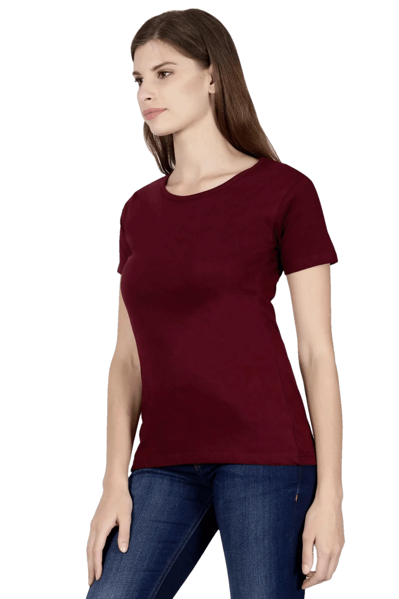 Womens Half Sleeve T Shirt - Solid