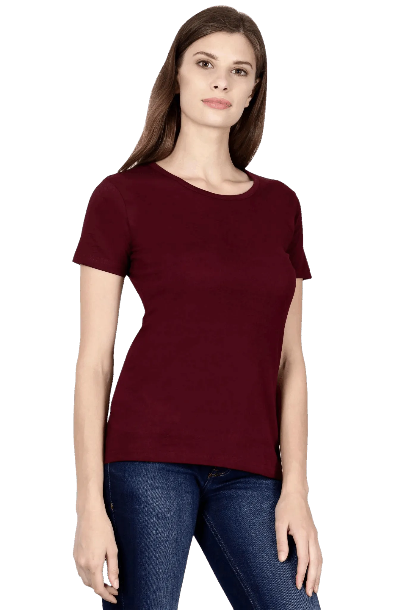 Womens Half Sleeve T Shirt - Solid