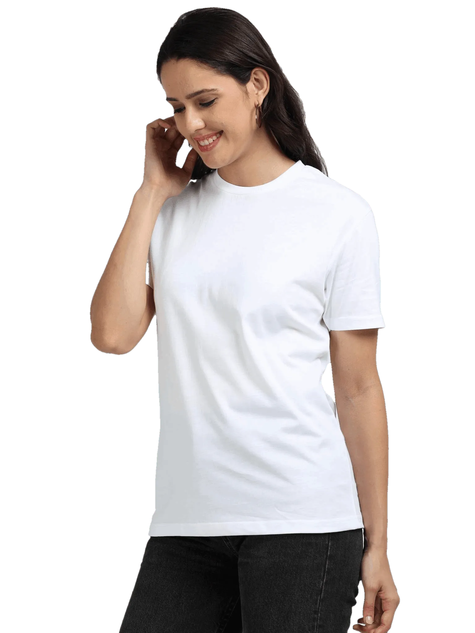 Womens Premium Blend - Half Sleeve T Shirt - Solid