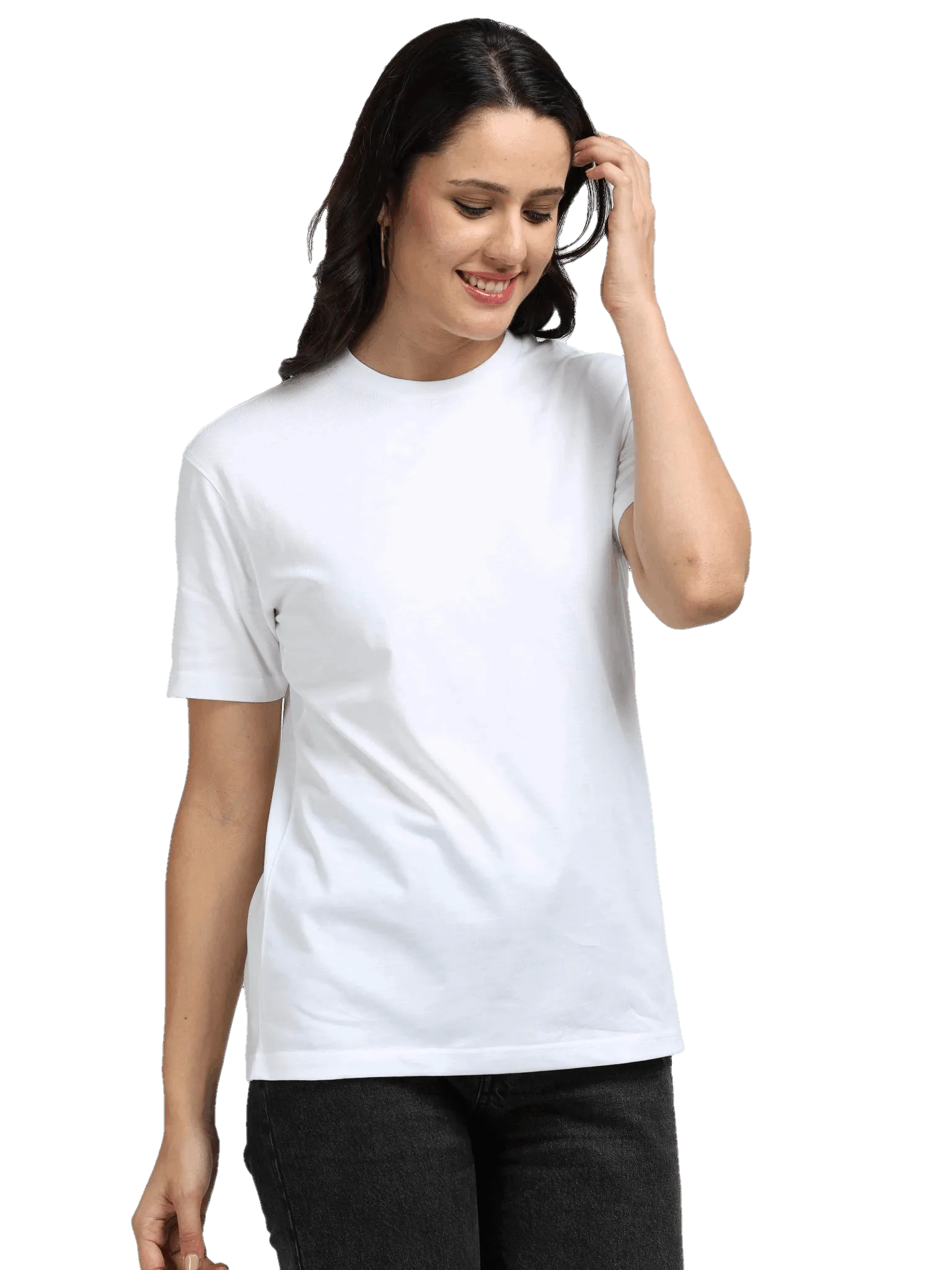 Womens Premium Blend - Half Sleeve T Shirt - Solid