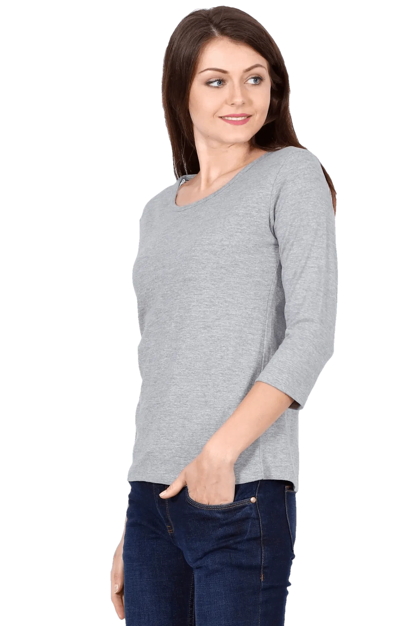 Womens Full Sleeve T Shirt - Solid