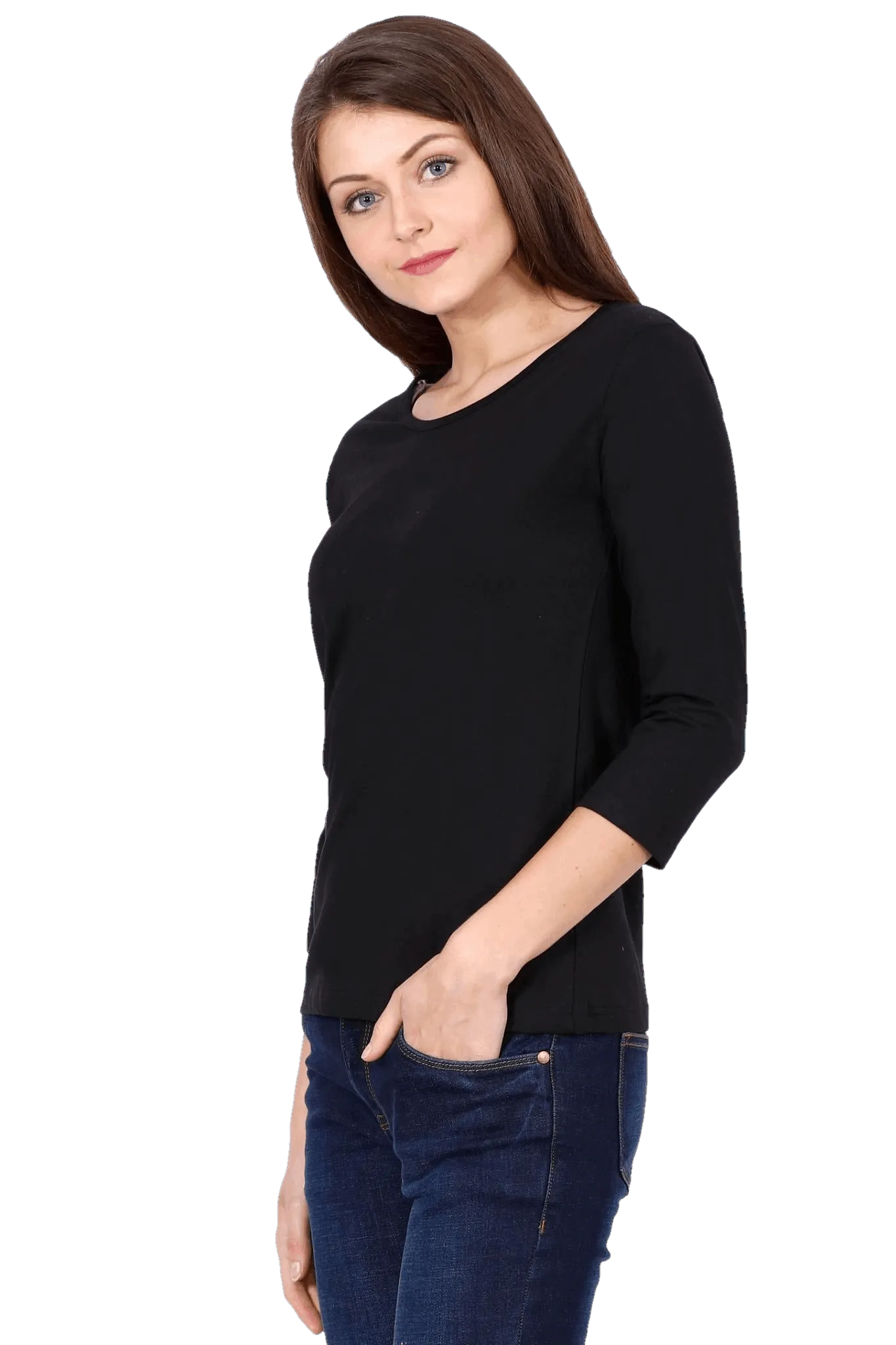 Womens Full Sleeve T Shirt - Solid