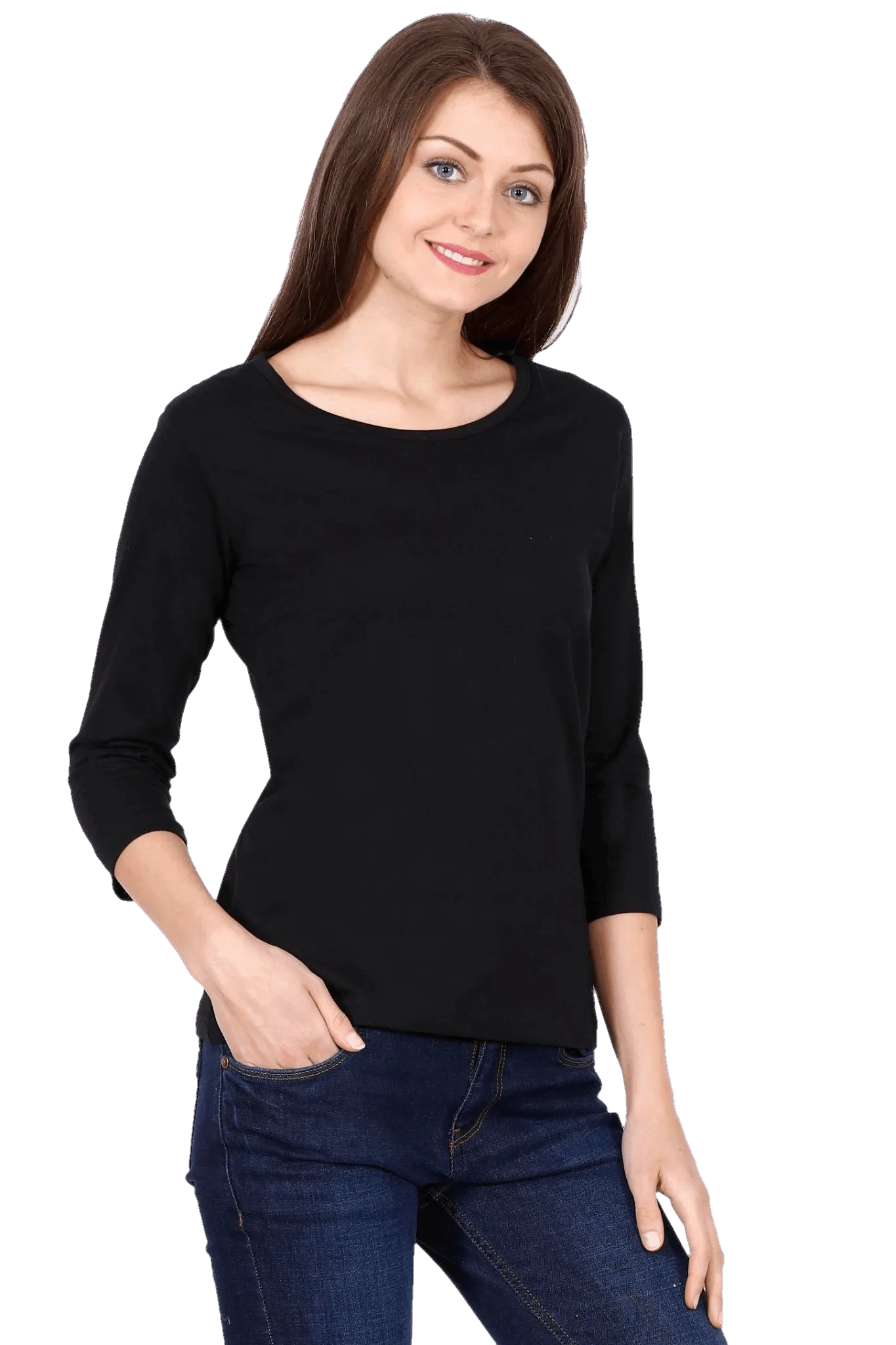 Womens Full Sleeve T Shirt - Solid