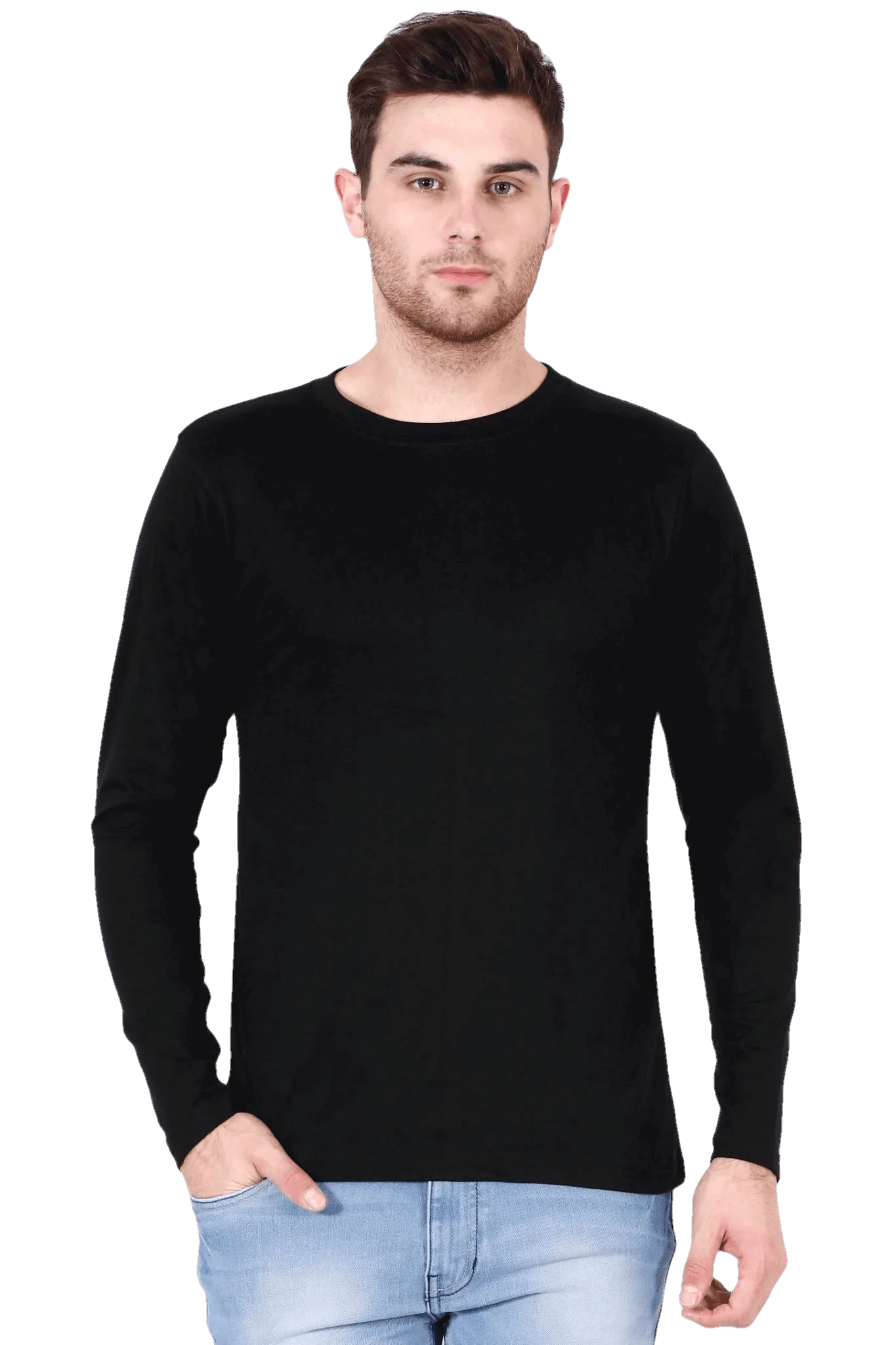 Mens Full Sleeve T Shirt - Solid