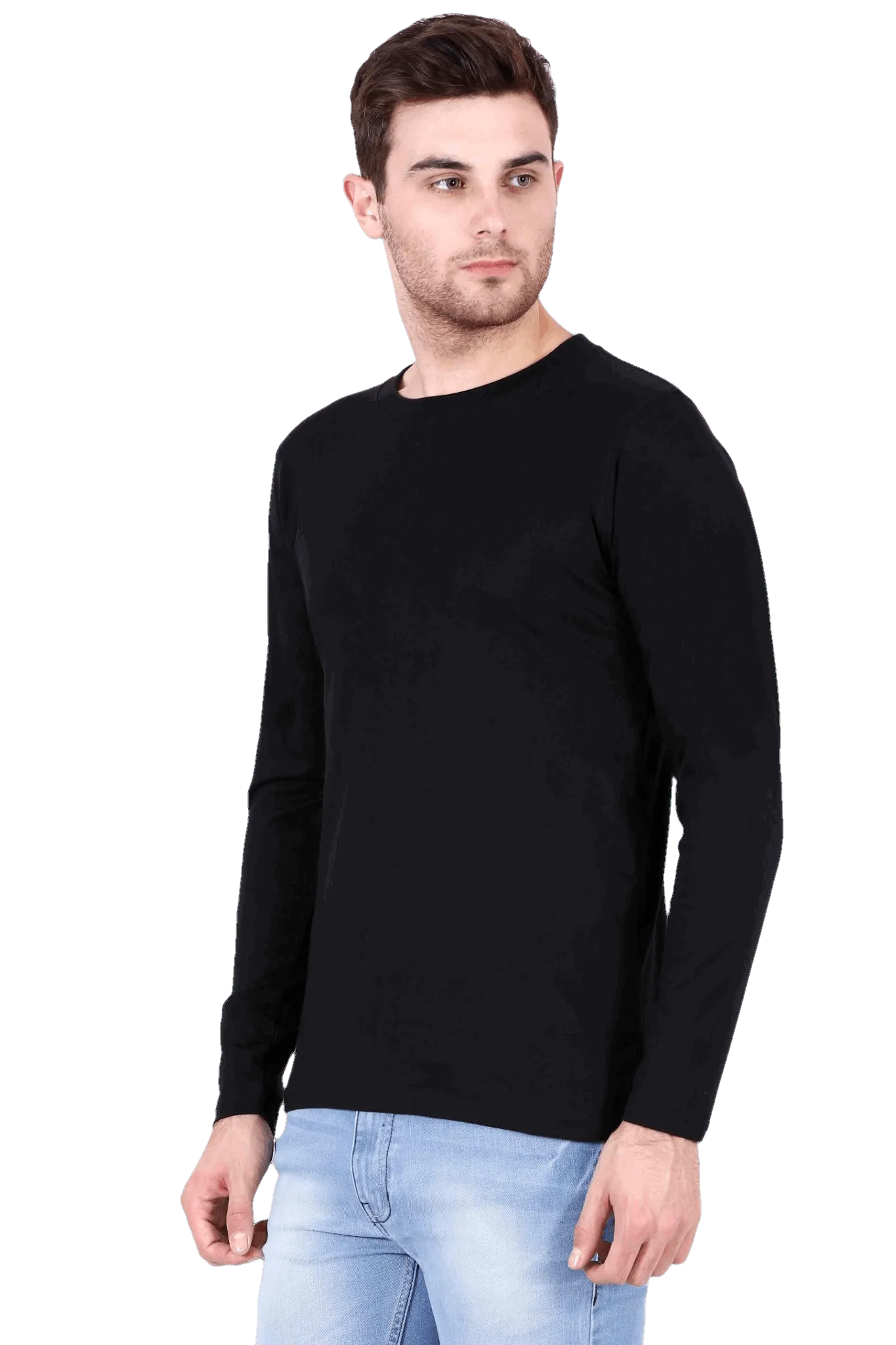 Mens Full Sleeve T Shirt - Solid