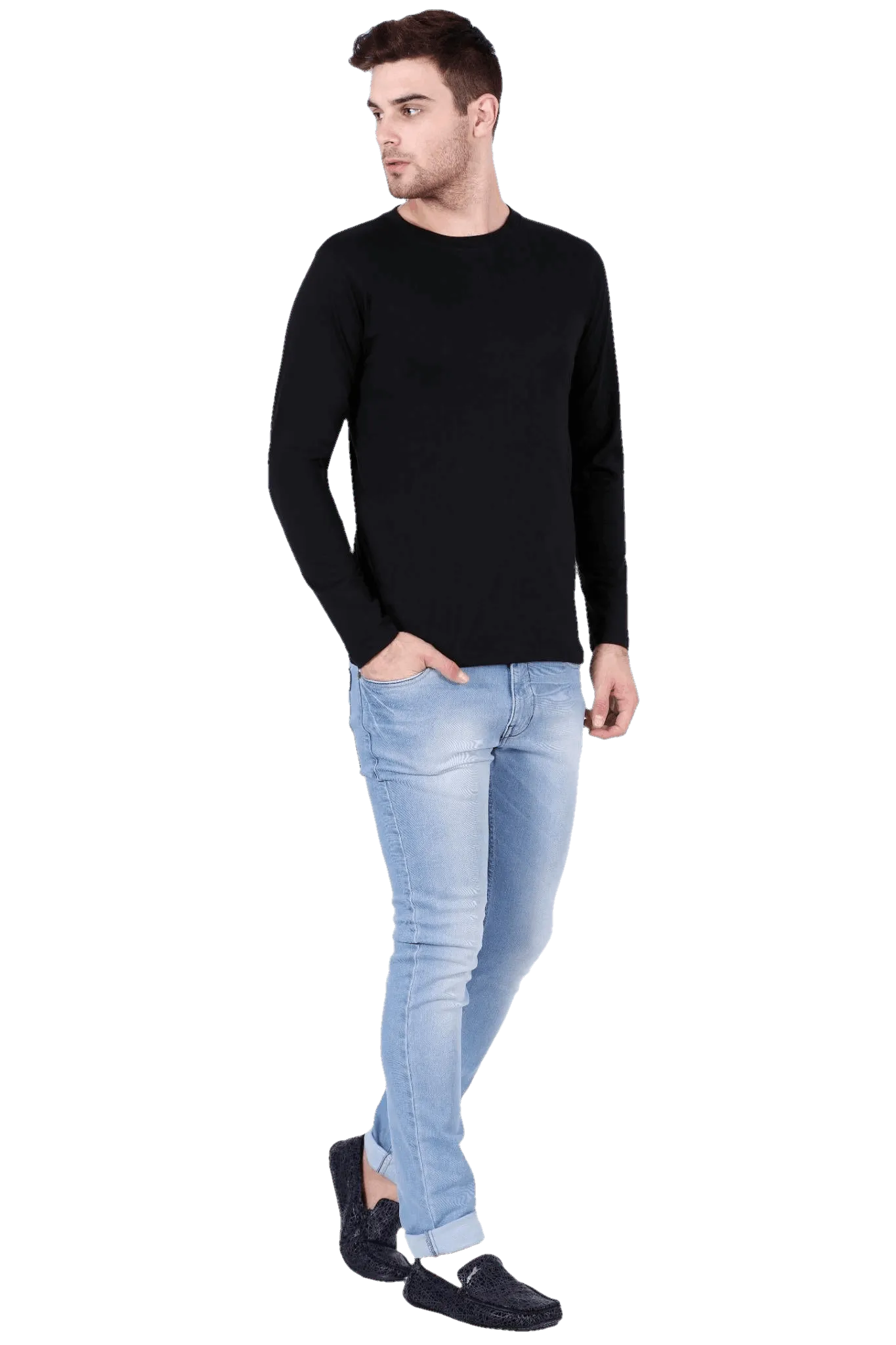 Mens Full Sleeve T Shirt - Solid