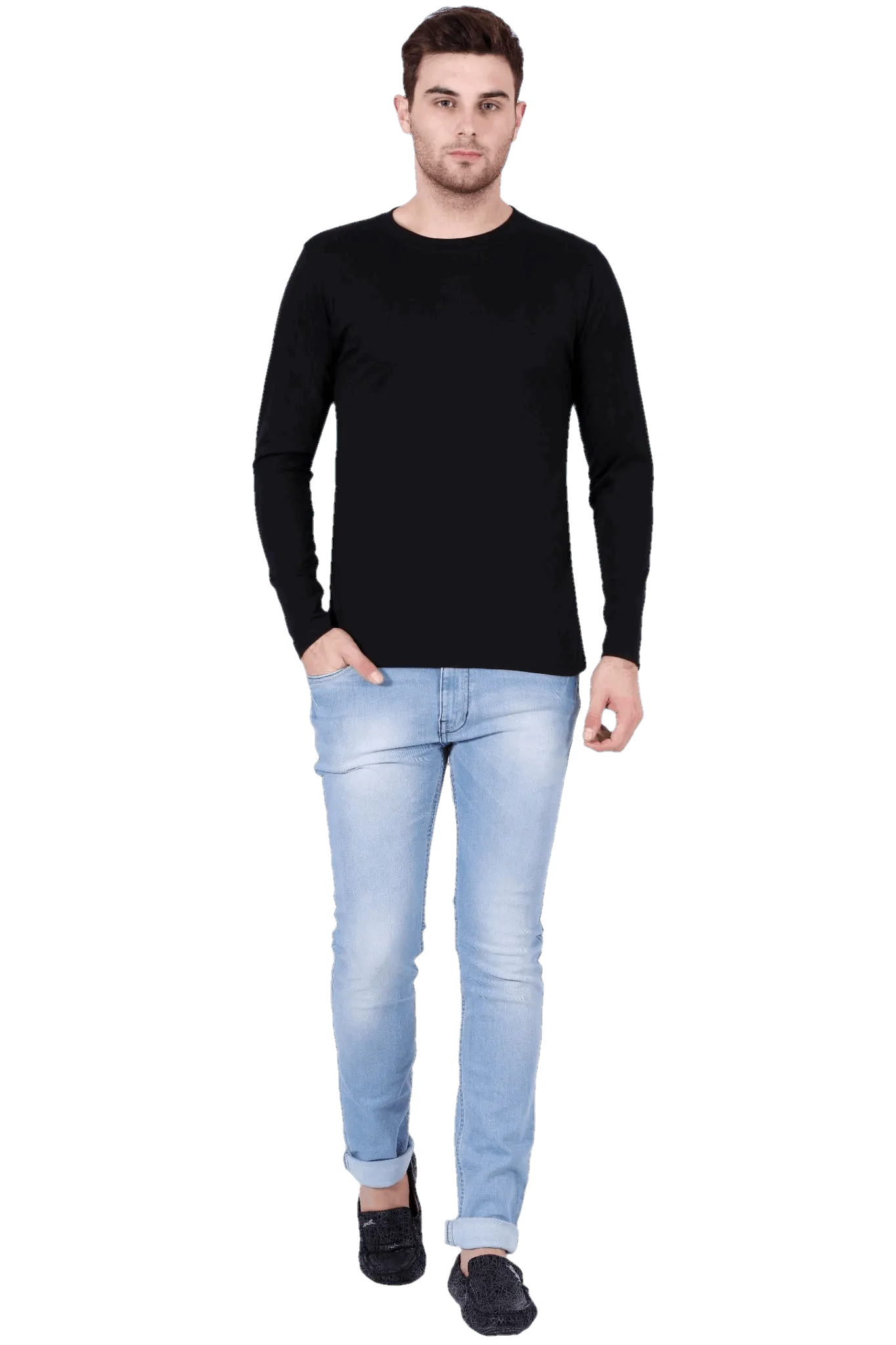 Mens Full Sleeve T Shirt - Solid