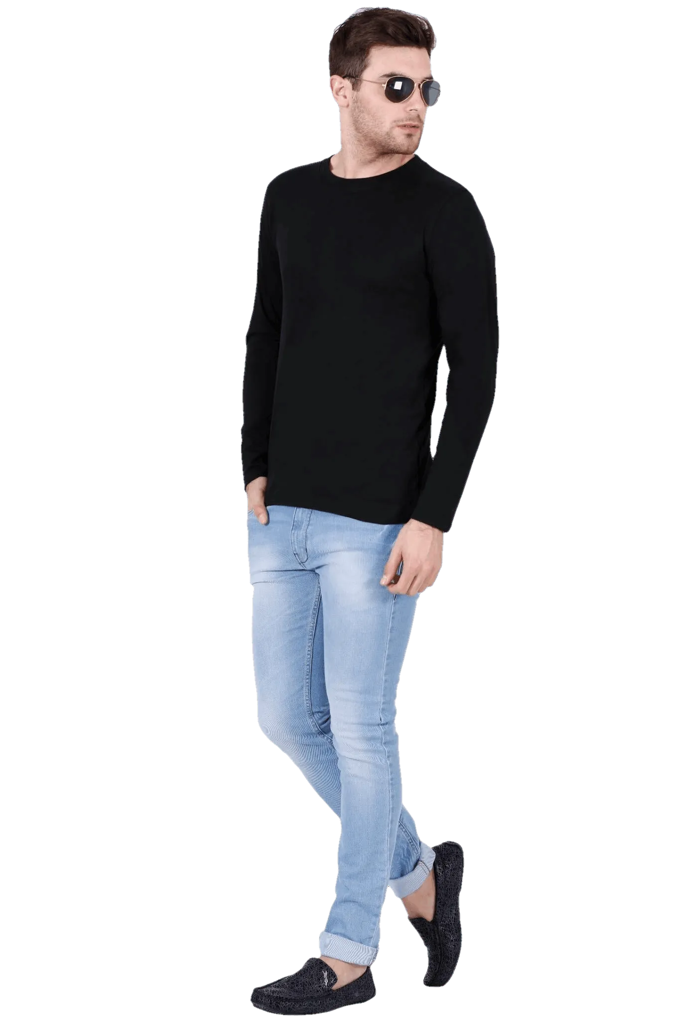 Mens Full Sleeve T Shirt - Solid