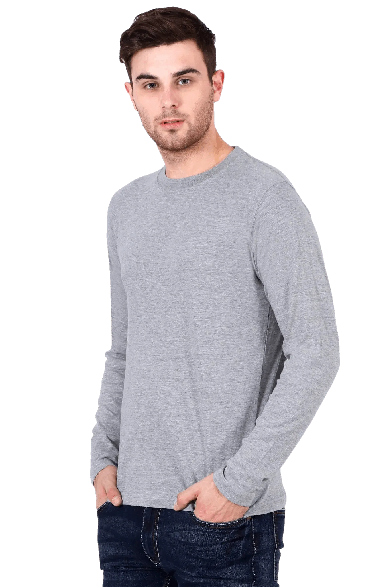 Mens Full Sleeve T Shirt - Solid