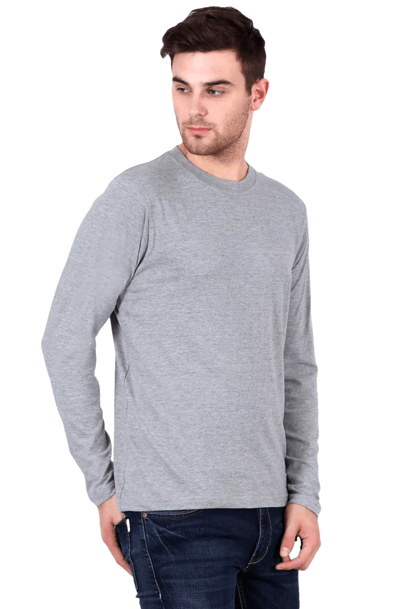 Mens Full Sleeve T Shirt - Solid