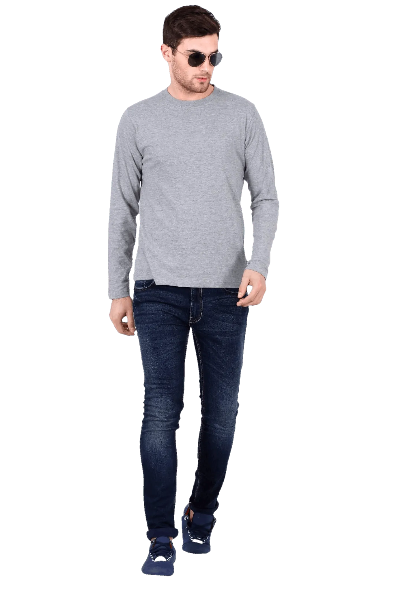 Mens Full Sleeve T Shirt - Solid