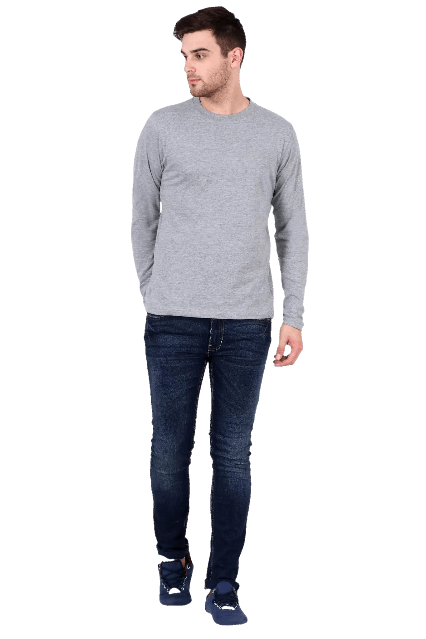 Mens Full Sleeve T Shirt - Solid