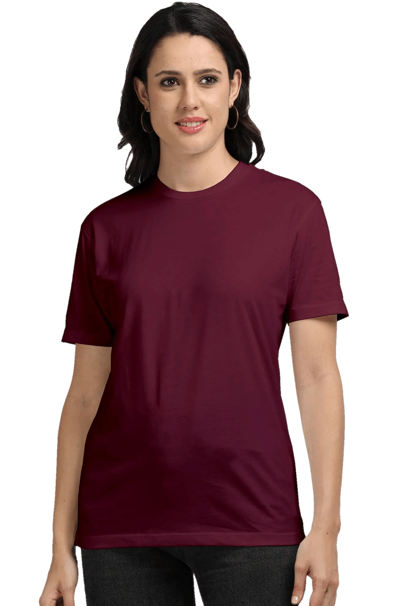 Womens Premium Blend - Half Sleeve T Shirt - Solid